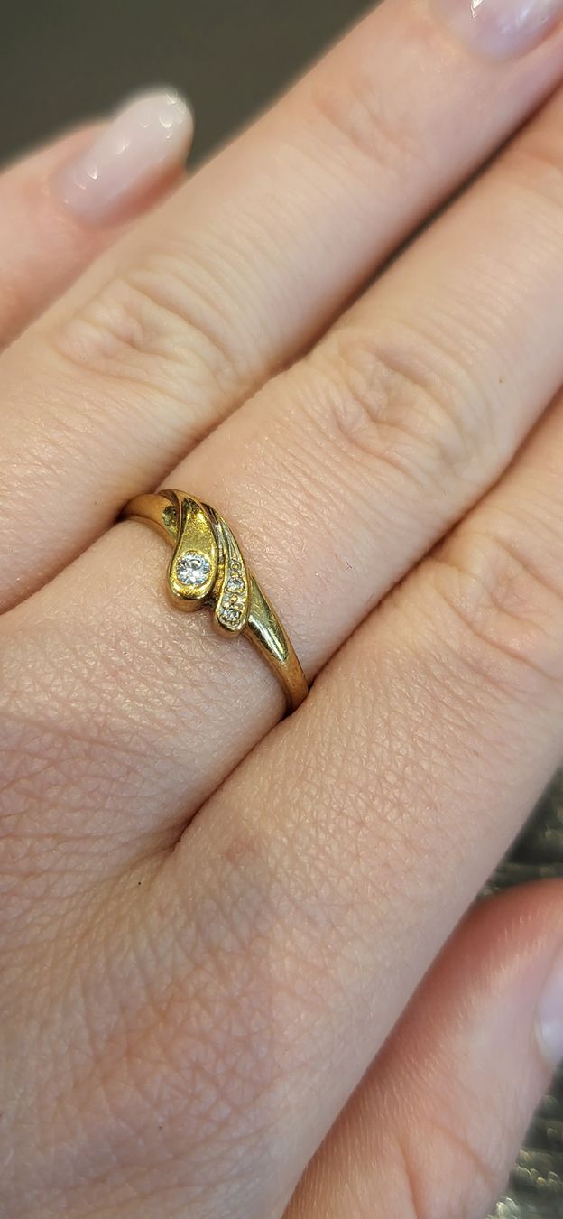 Anelli: Filigraner Goldring mit Diamanten  – Nuovo (secondo la descrizione) da Unterägeri venduto da Altgoldschmuck 4
