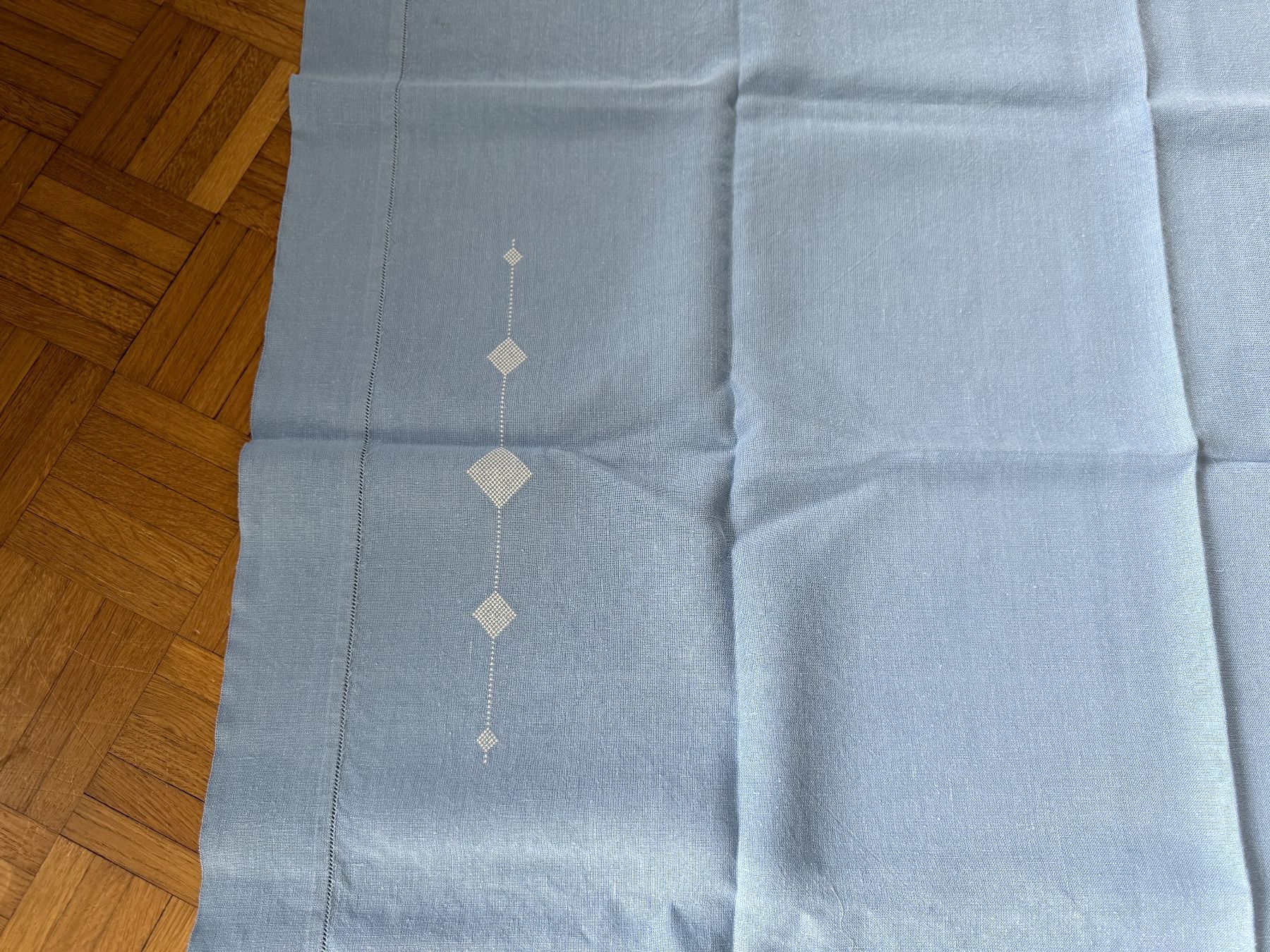 Altra biancheria da tavola: Hellblaue Tischdecke mit Monogramm A.S., Vintage Stil! – Usato da Erstfeld venduto da Uhu1980 1
