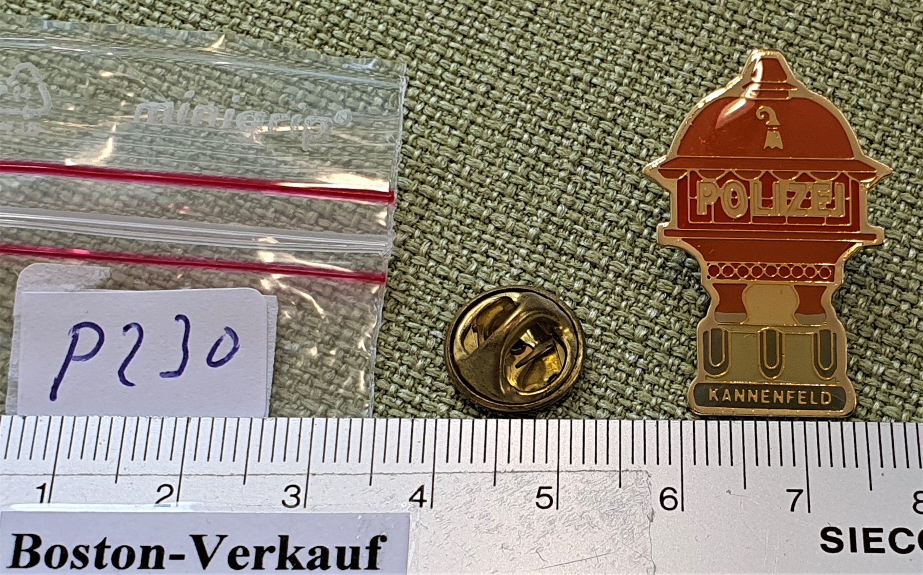 Placchette & Badge: P230 - Pin Polizei Posten Kannenfeld Basel-Stadt – Usato da Reinach BL venduto da Boston-Verkauf 1