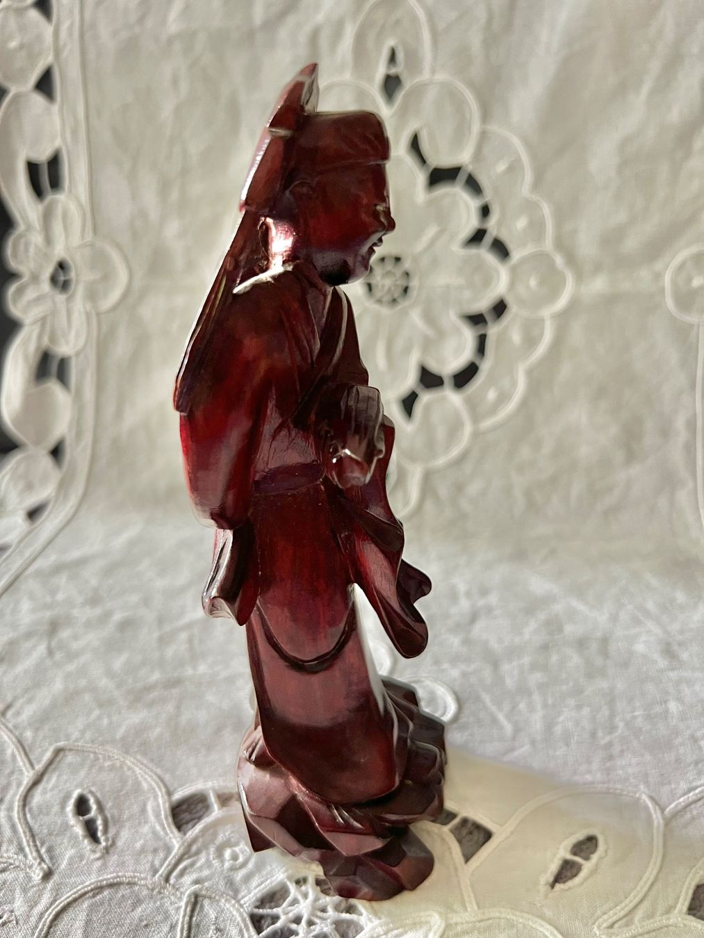 Statuette: Chinesische Figur Holz geschnitzt 17,5cm – Usato da Frenkendorf venduto da Only1 3