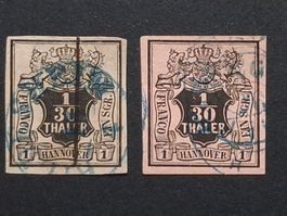 Hannover Mi-Nr.3 a/b gestempelt Gutes Erhaltung 130 Fr