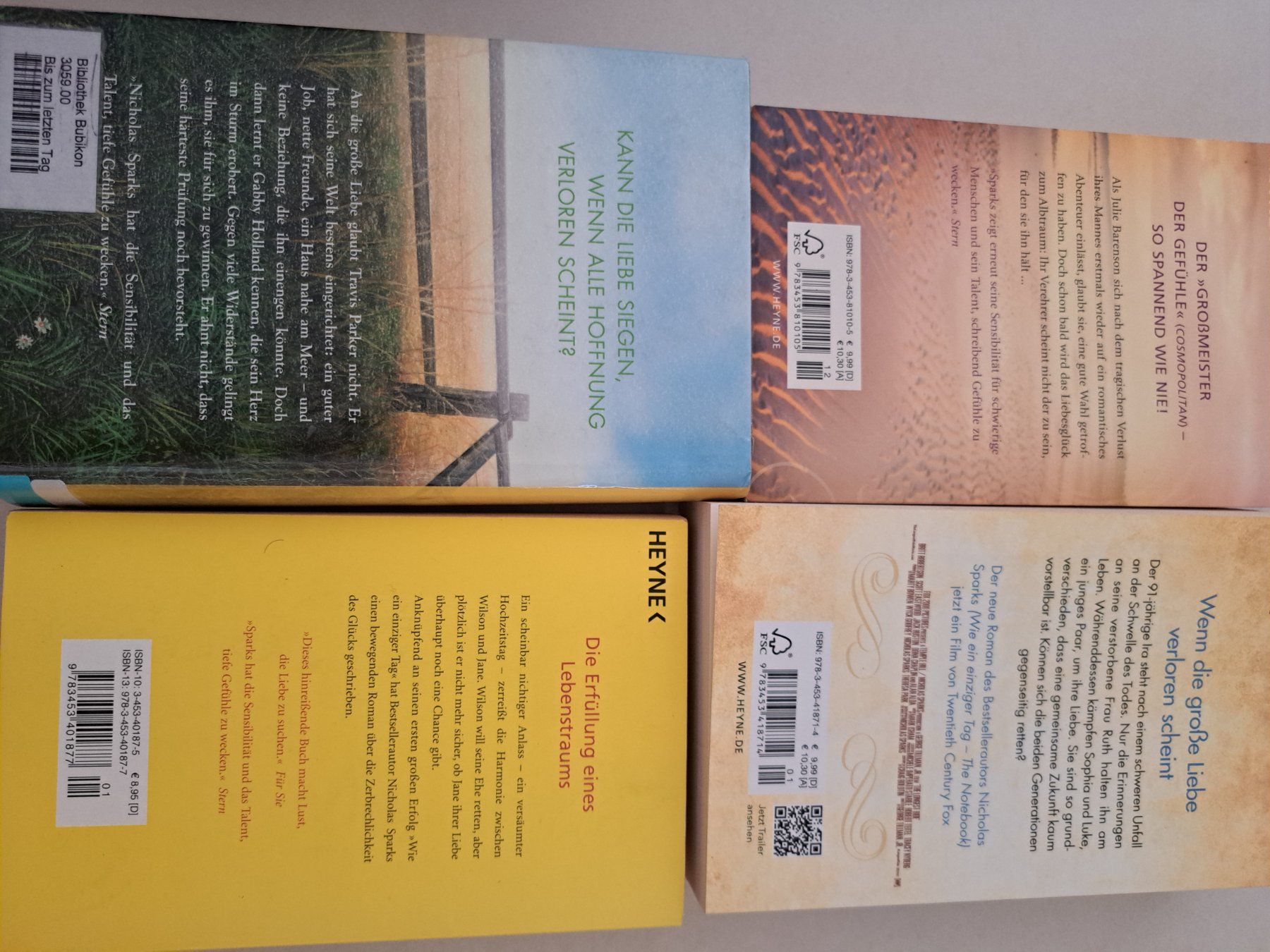 Libri: 4 Romane von Nicholas Sparks – Usato da Buochs venduto da Ricola95 1