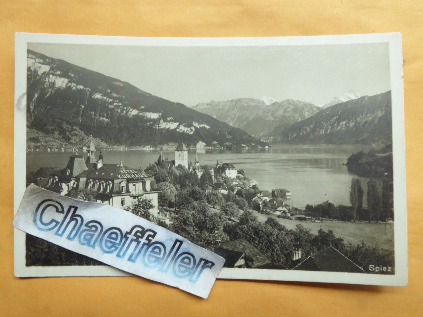 Ansichtskarten: 1931 Spiez – Gebraucht aus Zürich von Chaeffeler
