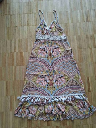 Sommerliches Maxikleid mit Muster, Einheitsgrösse