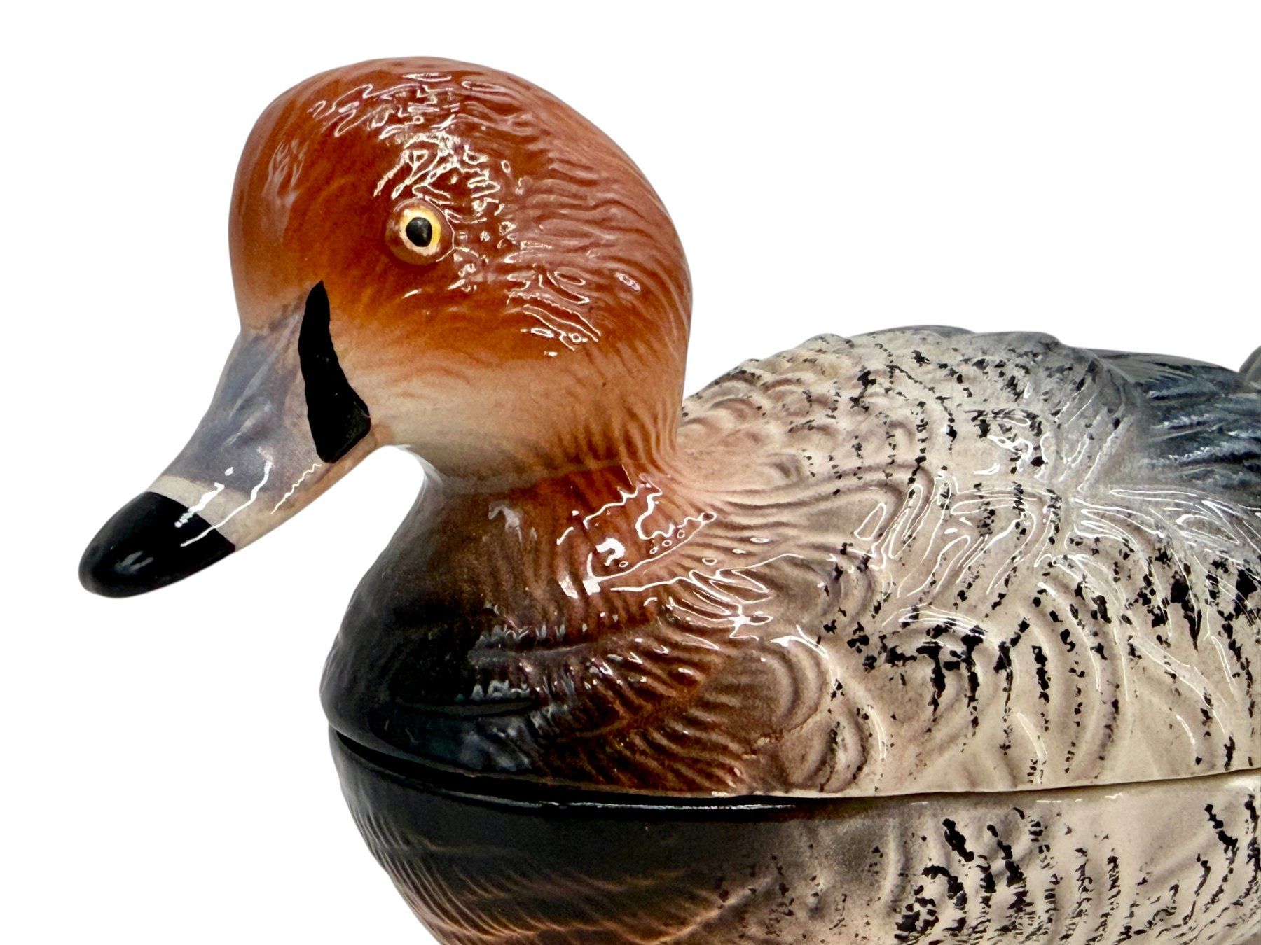 Ciotole: Michel Caugant, terrine canard en faience, signée – Usato da Morges venduto da magicle 7