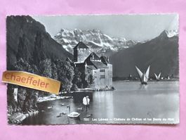 1944 7211 Lac Léman -Château de Chillon et les Dents du Midi