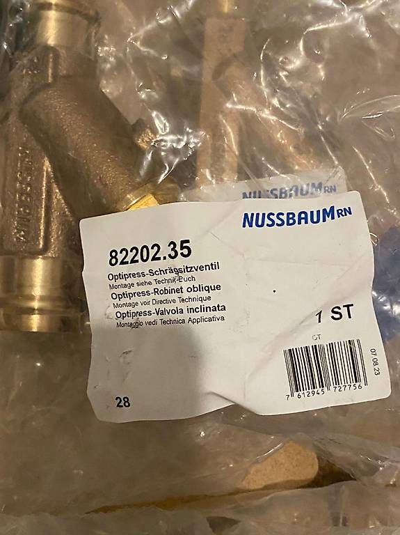Robinetterie: Nussbaum Optipress Schrägsitzventile / Neu, OVP – D'occasion à Zeiningen par rot_2xls 3
