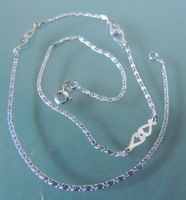 Rhodinierte Silber 800 Halskette 40 cm / 1,5 mm