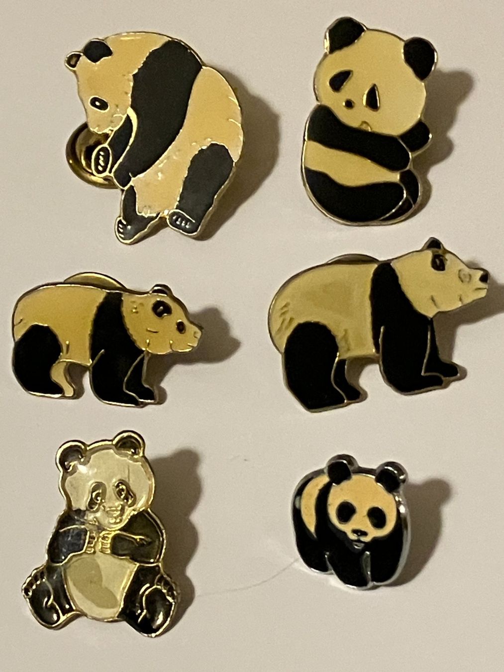 Placchette & Badge: 6 Pin Panda – Usato da Basel venduto da djwwpp