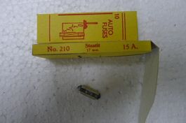 Sicherung 15A No. 210 Steatit 17mm neuwertig