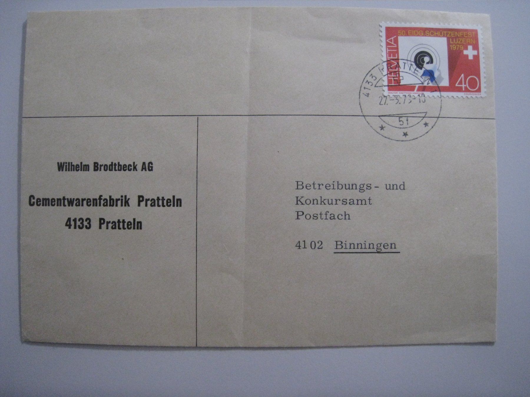 Tous les timbres: Binningen -  Prattelen 1973 – D'occasion à Aarwangen par Pinsel7890