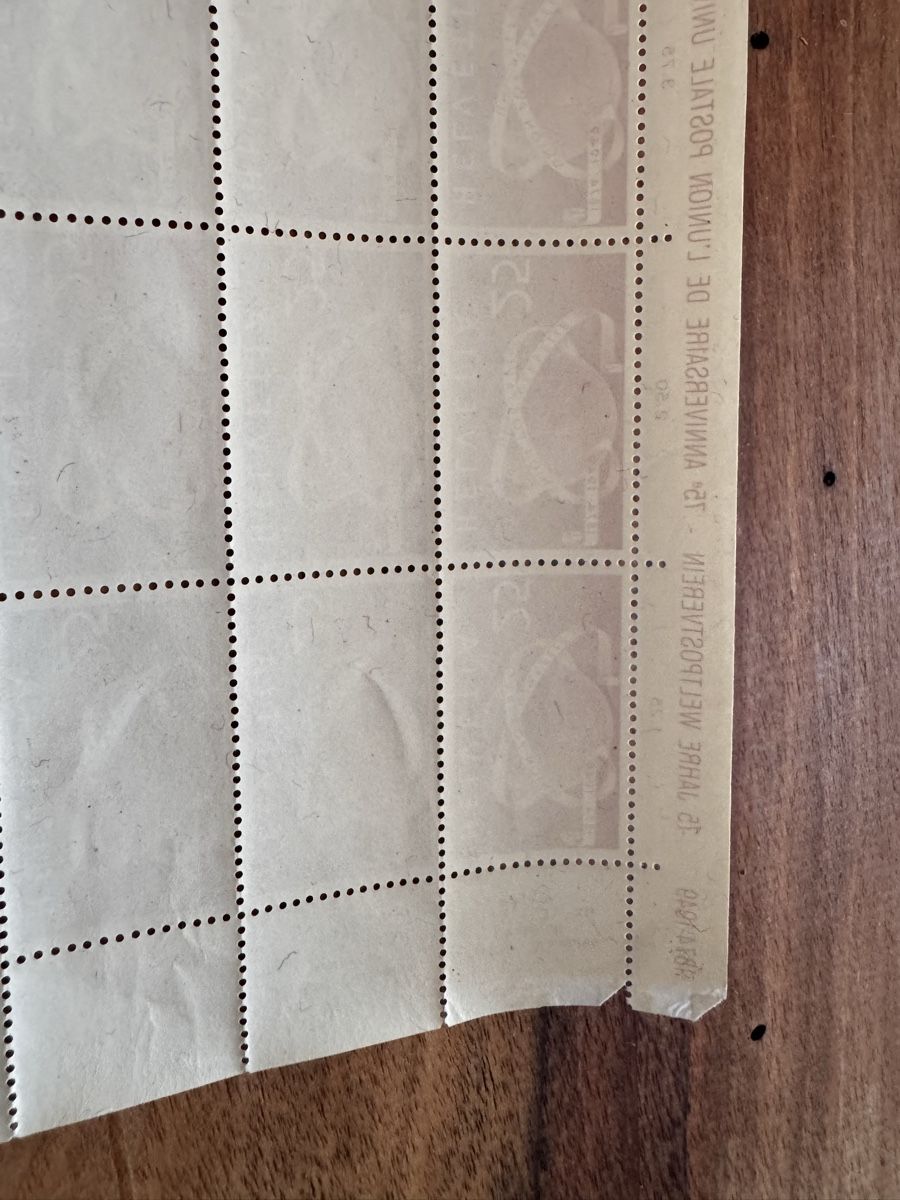 Alle Briefmarken: Briefmarken vier Bogen Weltpostverein – Gebraucht aus Solothurn von Alex702 4