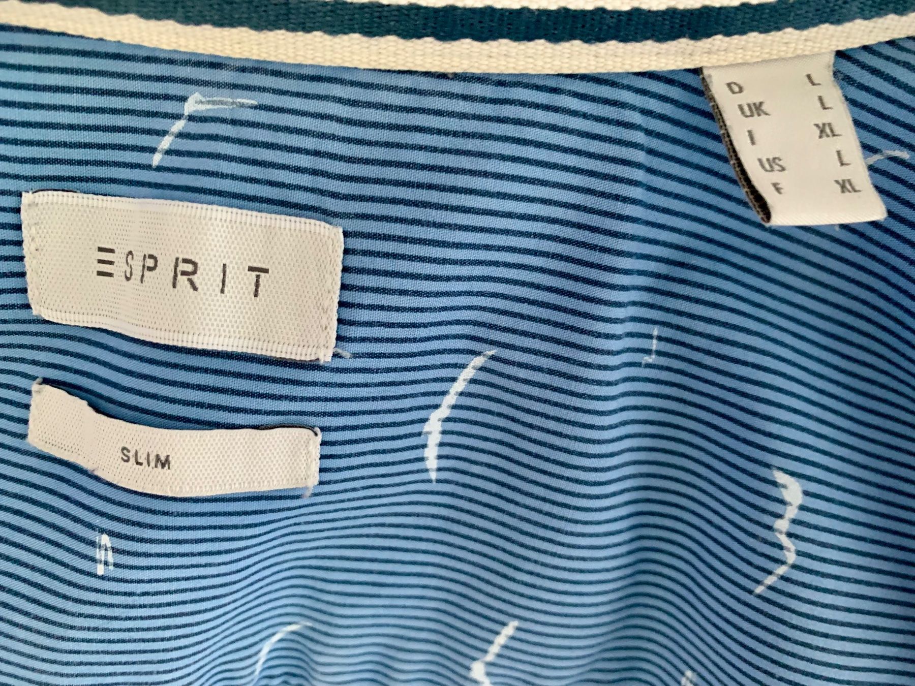 Esprit Hemden: Esprit Herren Hemd Blau Gr. L mit Muster Möwen Sommer – Gebraucht aus Engelburg von mamalanima 3