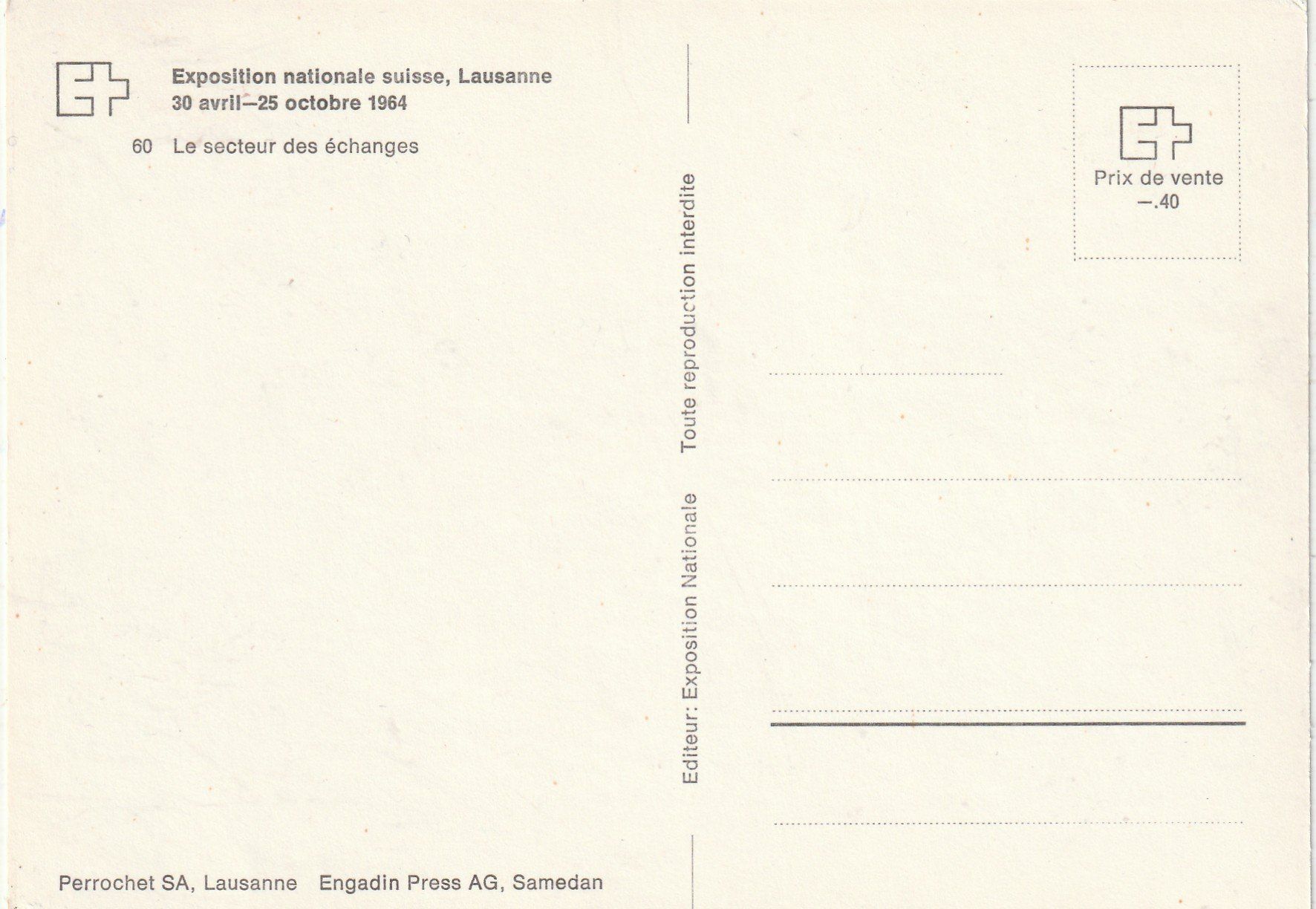 Cartes postales: EXPO Lausanne 1964 – D'occasion à Lumbrein par made02 1