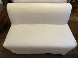 Lycksele Schlafsofa naturweiss & pink mit Schublade