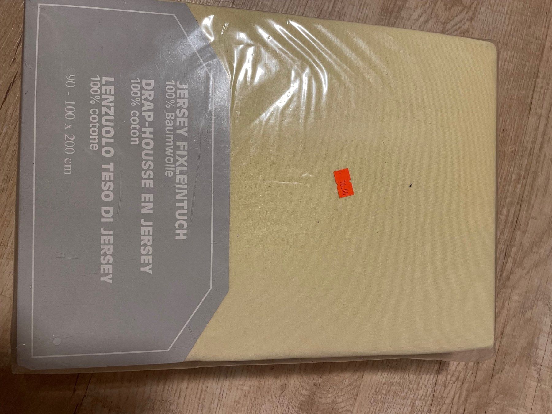 Bettwäsche: Jersey Fixleintuch gelb  90-100 / 200 - NEU – Gebraucht aus Trüllikon von dilatant