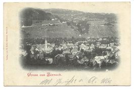 Gruss aus Berneck (SG) Rheintal - Dorfpartie mit Kirche 1898