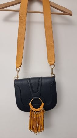 See by Chloé Tasche, blau / senf, Breite 22.5 cm
