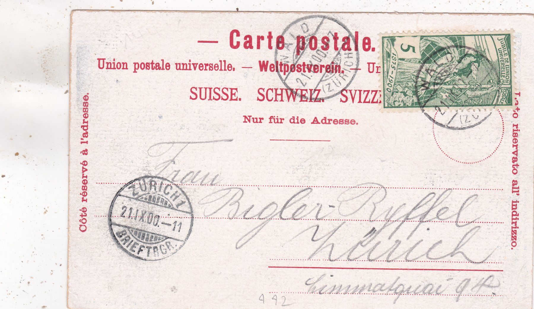 Ansichtskarten: Gruss vom Sanatorium Wald 1900 – Gebraucht aus Herisau von Lisegrat2008 1