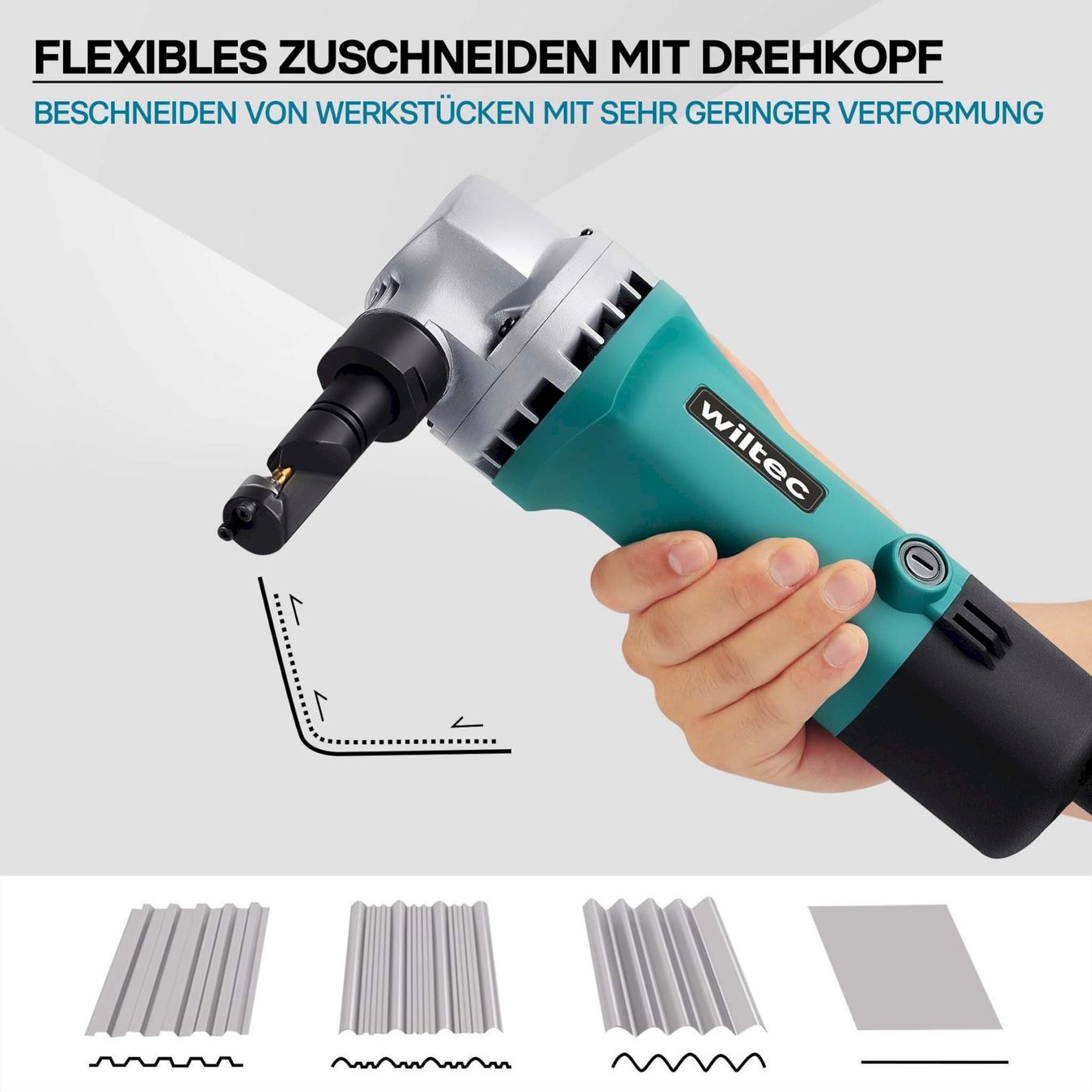 Tutti gli attrezzi: WilTec Blechnibbler 500W Blechknabber – Nuovo e nell'imballaggio originale da Bottighofen venduto da zaap 5