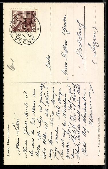Cartes postales: AK Arosa, Florentinum – D'occasion à Berlin par bartko-reher 1
