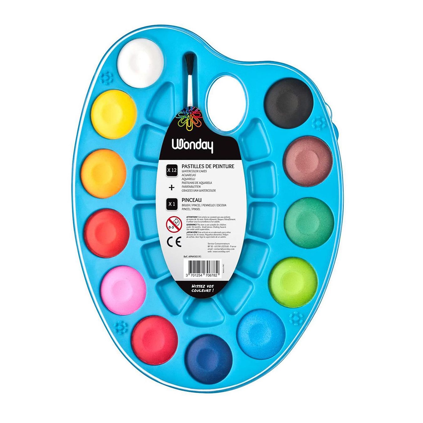 Colori: Wasserfarben auf Palette, 12 Farben – Nuovo e nell'imballaggio originale da St. Gallen venduto da cointec 1