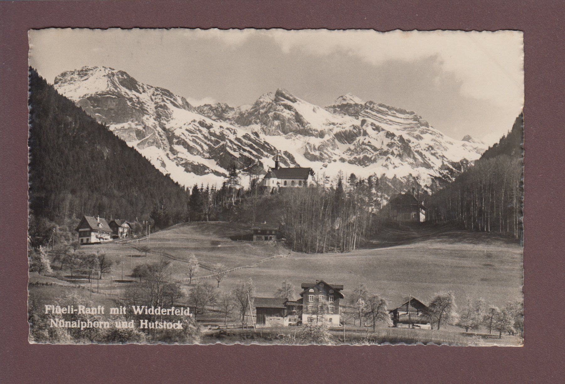Cartoline postali: FLÜHLI-RANFT - Widderfeld - 1948 – Usato da Pully venduto da nicecards