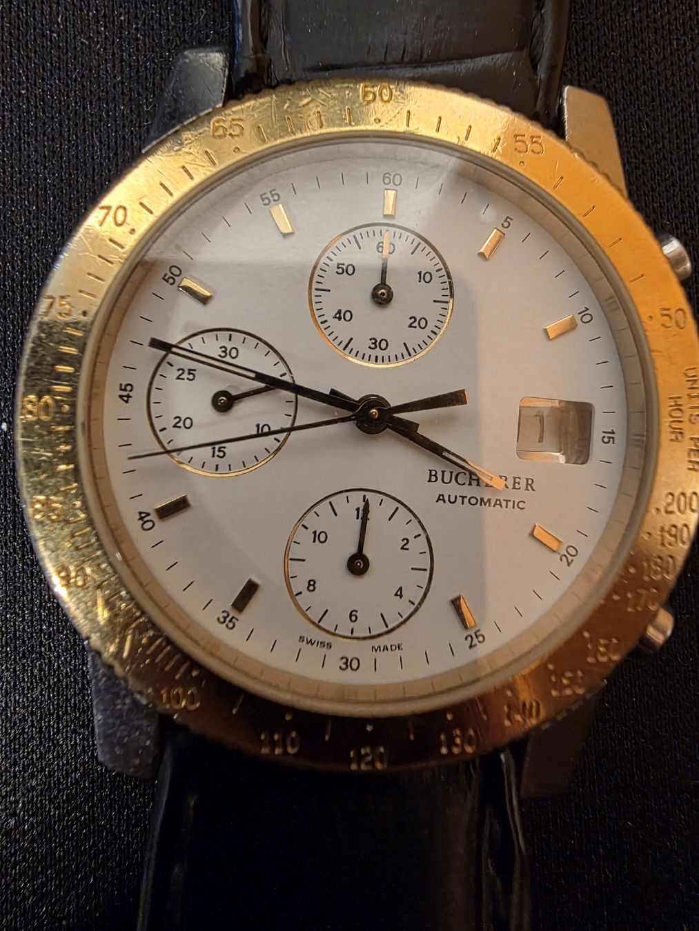 Bucherer Orologi: Bucherer cronografo automatico con corona d'oro ottimo stato – Usato da Giubiasco venduto da anivacod 3