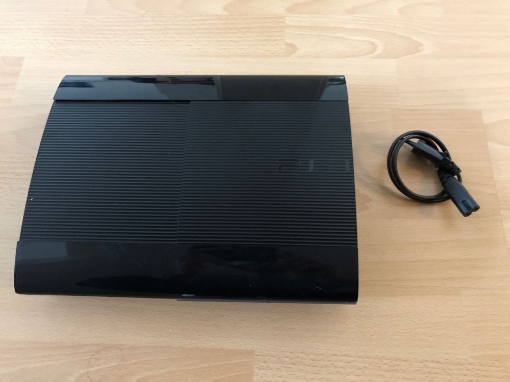 Sony PlayStation 3 Super Slim Konsole 12 GB Schwarz, PS3 + Original Controller O 711719281382