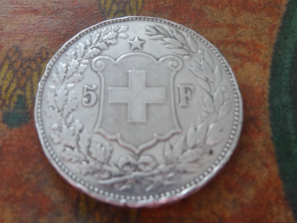 Alle Münzen: 5 Fr. 1890   (D) – Gebraucht aus Romanel-sur-Lausanne von Swift13