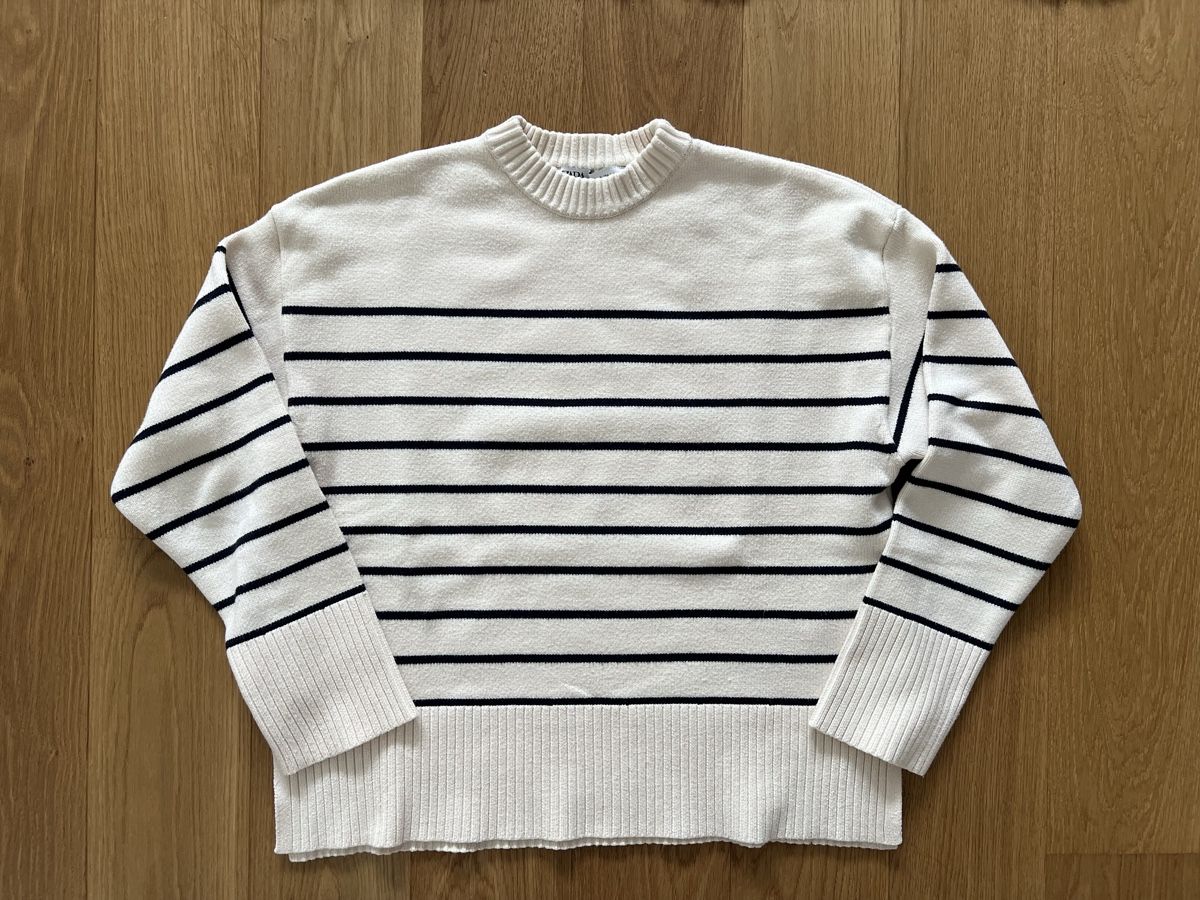 Zara Pullover & Sweatshirts: Blau/Beige gestreifter Pullover – Neu (gemäss Beschreibung) aus Frauenfeld von vik_d96k 3