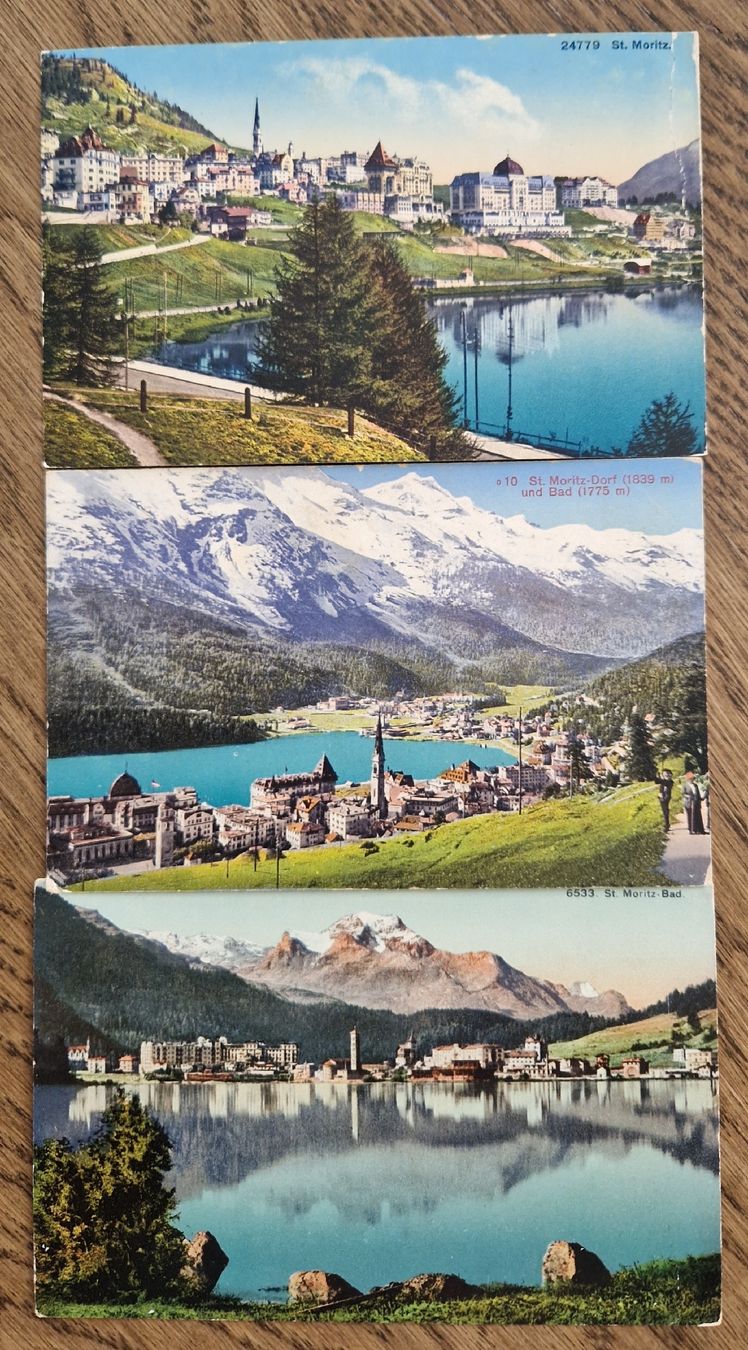 Cartoline postali: 3 AK St. Moritz – Usato da Ebikon venduto da Donar50