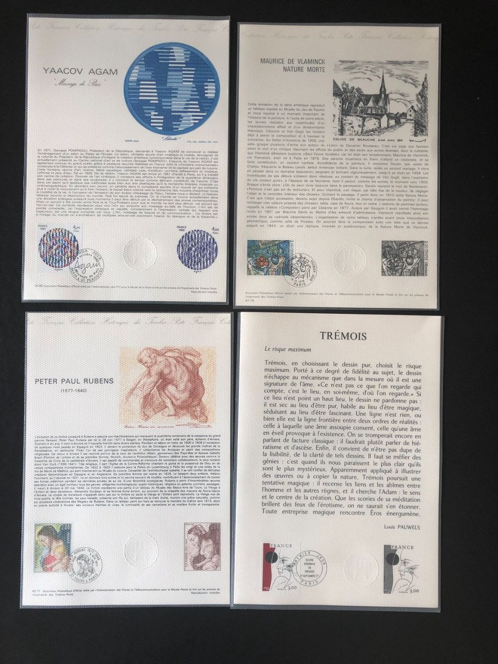 Tutti i francobolli: 4 documents Musée Postal 1976 1977 1980 Neufs** – Nuovo e nell'imballaggio originale da Lausanne venduto da ffhoud