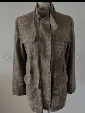 Damen Jacke ETRO Paisley-Muster olive-grau IT 42 (DE 36)