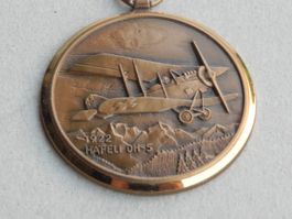 Medaille CH Schweiz Flug  Doppeldecker Flugzeug Häfeli DH-5