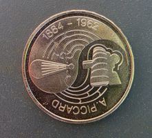 Münze Schweiz 5 Franken 1984, Auguste Piccard