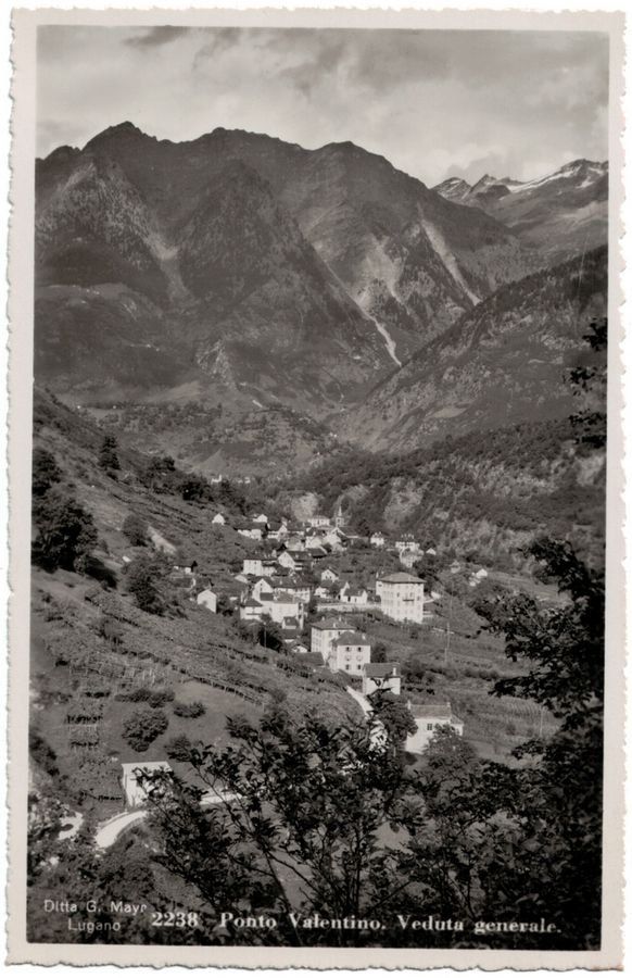 Cartoline postali: Ponto Valentino, veduta generale – Usato da Frauenfeld venduto da POML