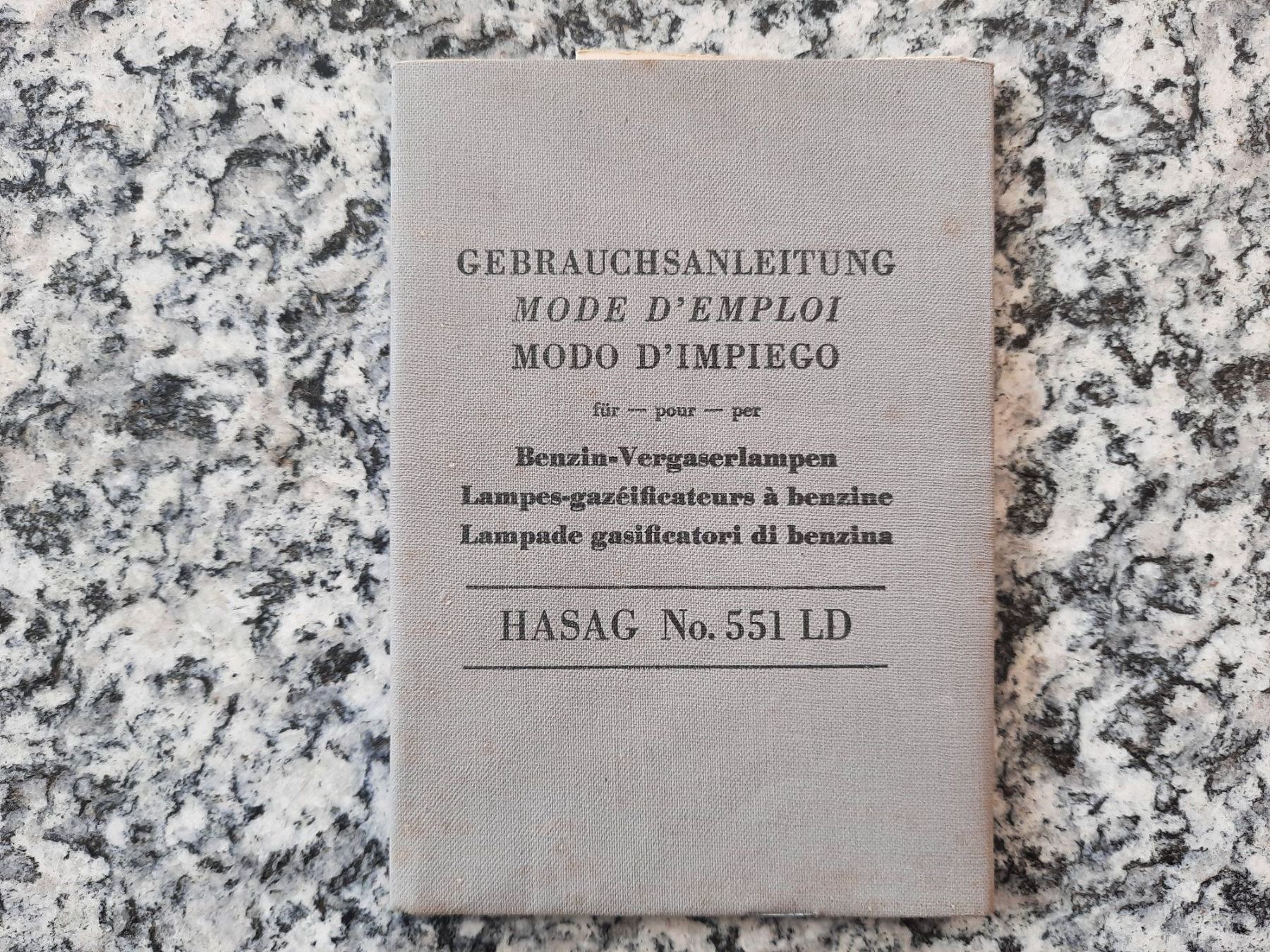 Bücher: Gebrauchsanleitung HASAG No. 551 LD  dfi – Gebraucht aus Ruswil von Sammlergeist