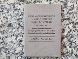 Gebrauchsanleitung HASAG No. 551 LD  dfi
