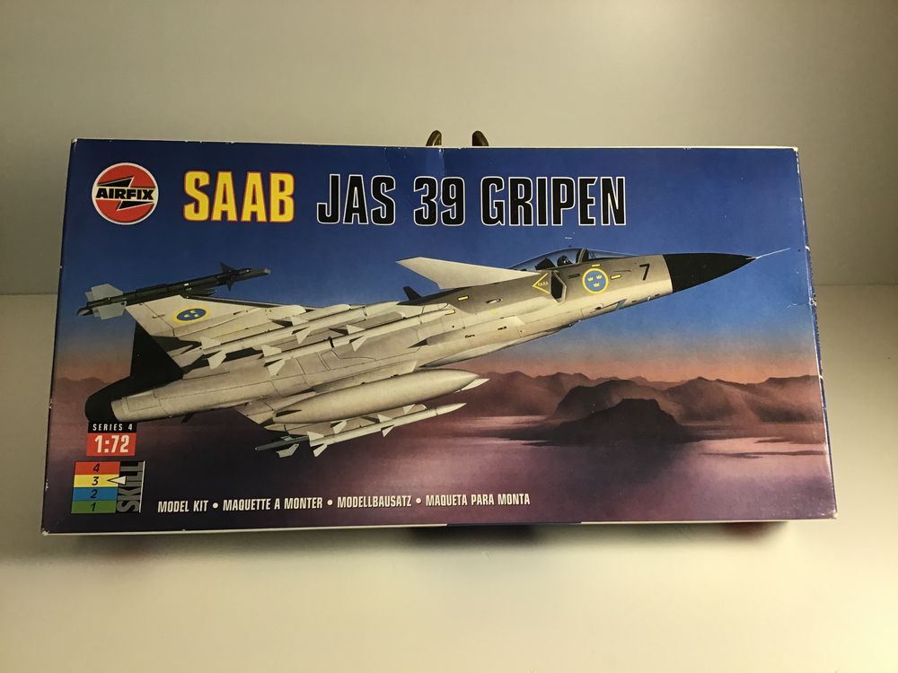 chasseur Saab JAS-39 Gripen Avion Diecast 1/87 Échelle Avions Maquette d'avion Modèle d'avion