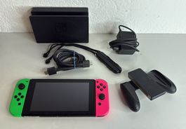 Nintendo Switch Neon Rot/Blau Konsole mit Zubehör