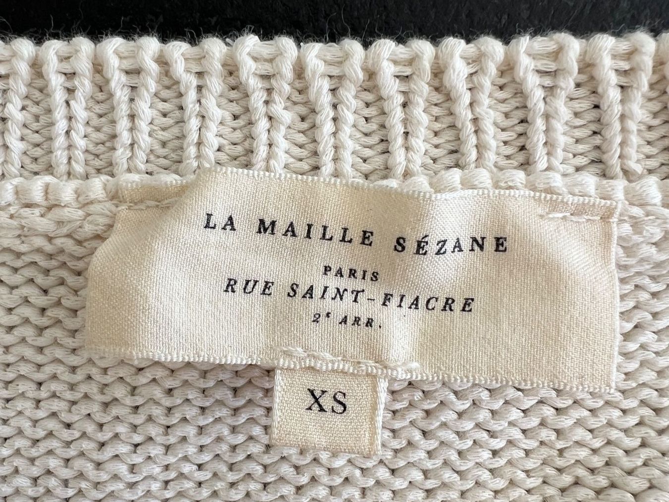 Sezane Maglioni & Felpe: Sézane · Pull Léontine · Ecru / Marine – Nuovo e nell'imballaggio originale da Crissier venduto da ChamoNova 6