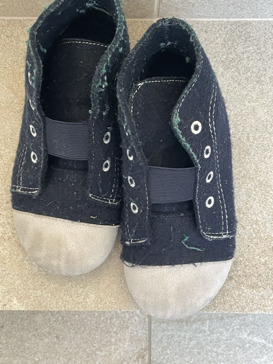 Schuhe für Jungen: Hausschuh / Finke Gr. 29/30 blau/grau – Gebraucht aus St. Erhard von Cfreya 1