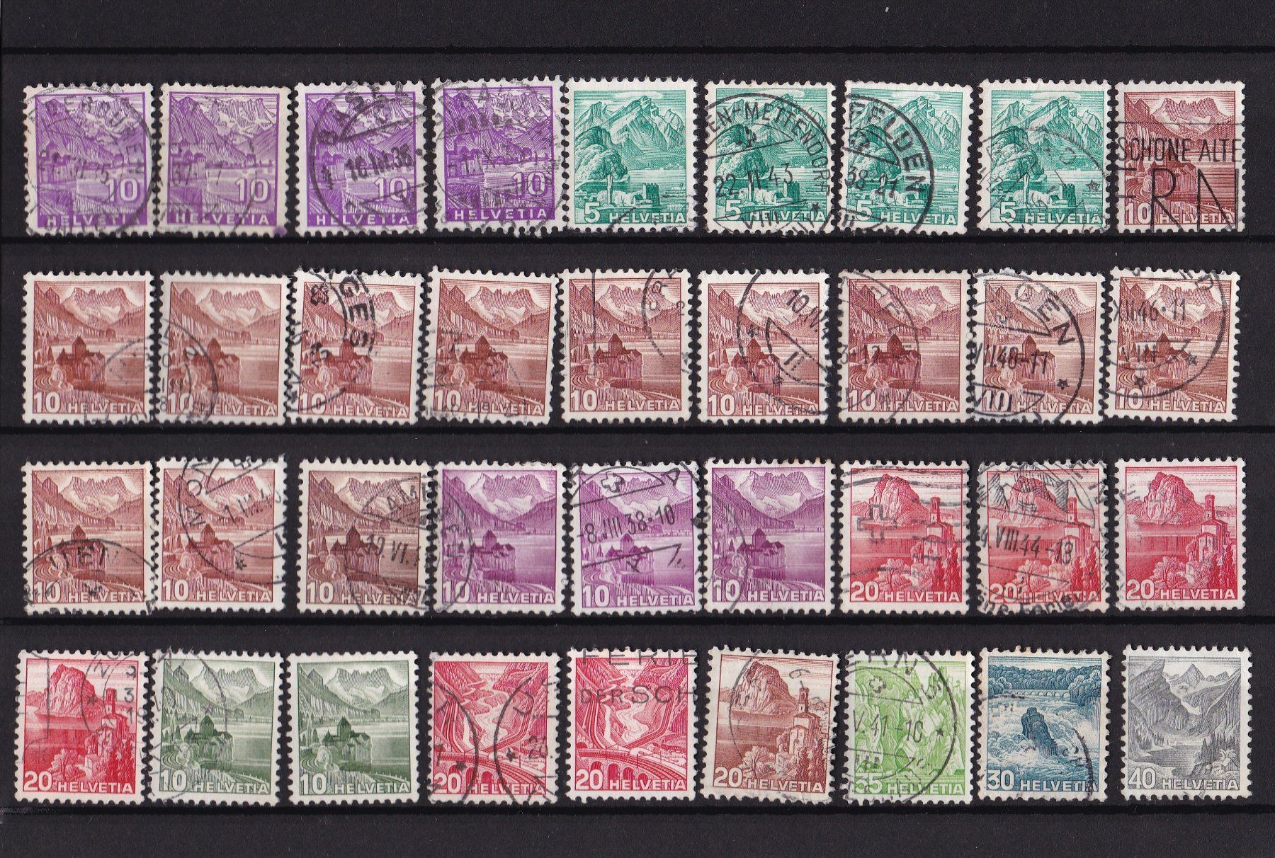 Tutti i francobolli: CH Briefmarken-Steckkarten, bunt gemischt – Usato da Münchwilen AG venduto da Nesar 6