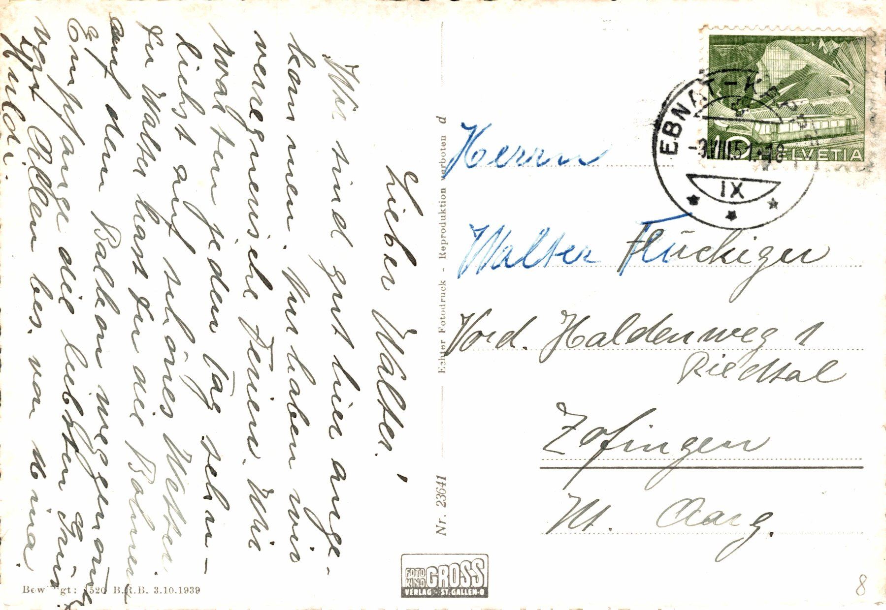 Ansichtskarten: Ebnat-Kappel – Gebraucht aus Bronschhofen von Astore 1