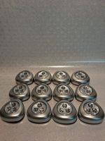 Silberne, kabellose LED-Push-Lichter 12 Stk