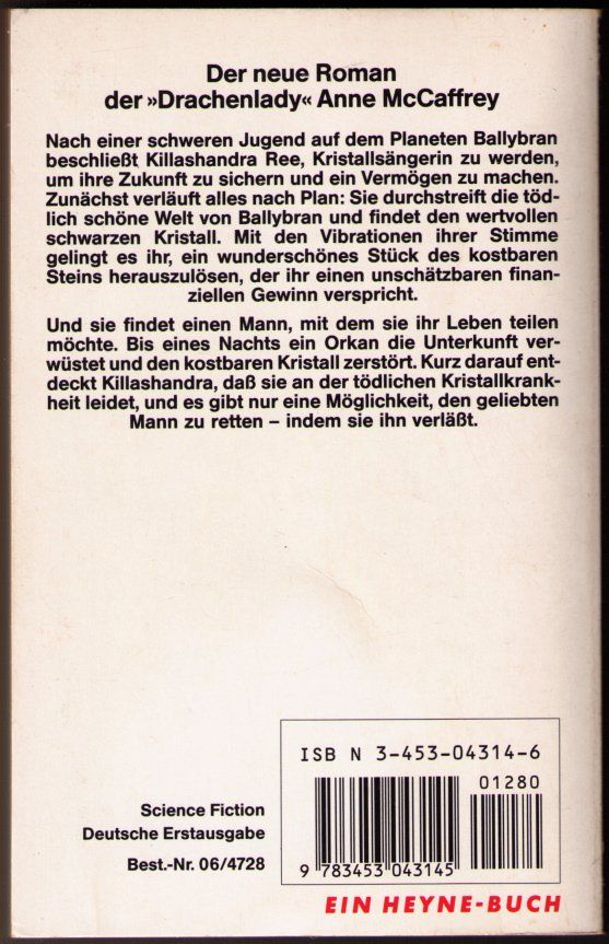 Libri: Anne McCaffrey - Killashandra – Usato da Binningen venduto da Mountainrider 1