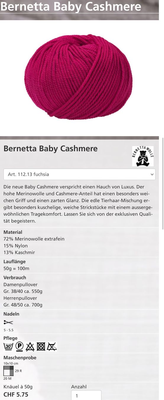 Lana: Cashmere Wolle und Baumwoll Knäuel – Nuovo (secondo la descrizione) da Schwerzenbach venduto da mss_66gb 1