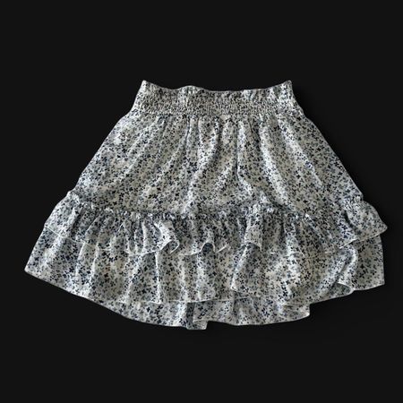 Skirt Rock Blumenmuster blau weiss cute M S