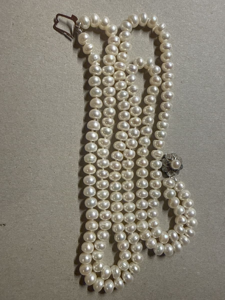 Perle (finte): Collier de perles fines, double rang – Nuovo (secondo la descrizione) da Montreux venduto da kingfisherbeach 2
